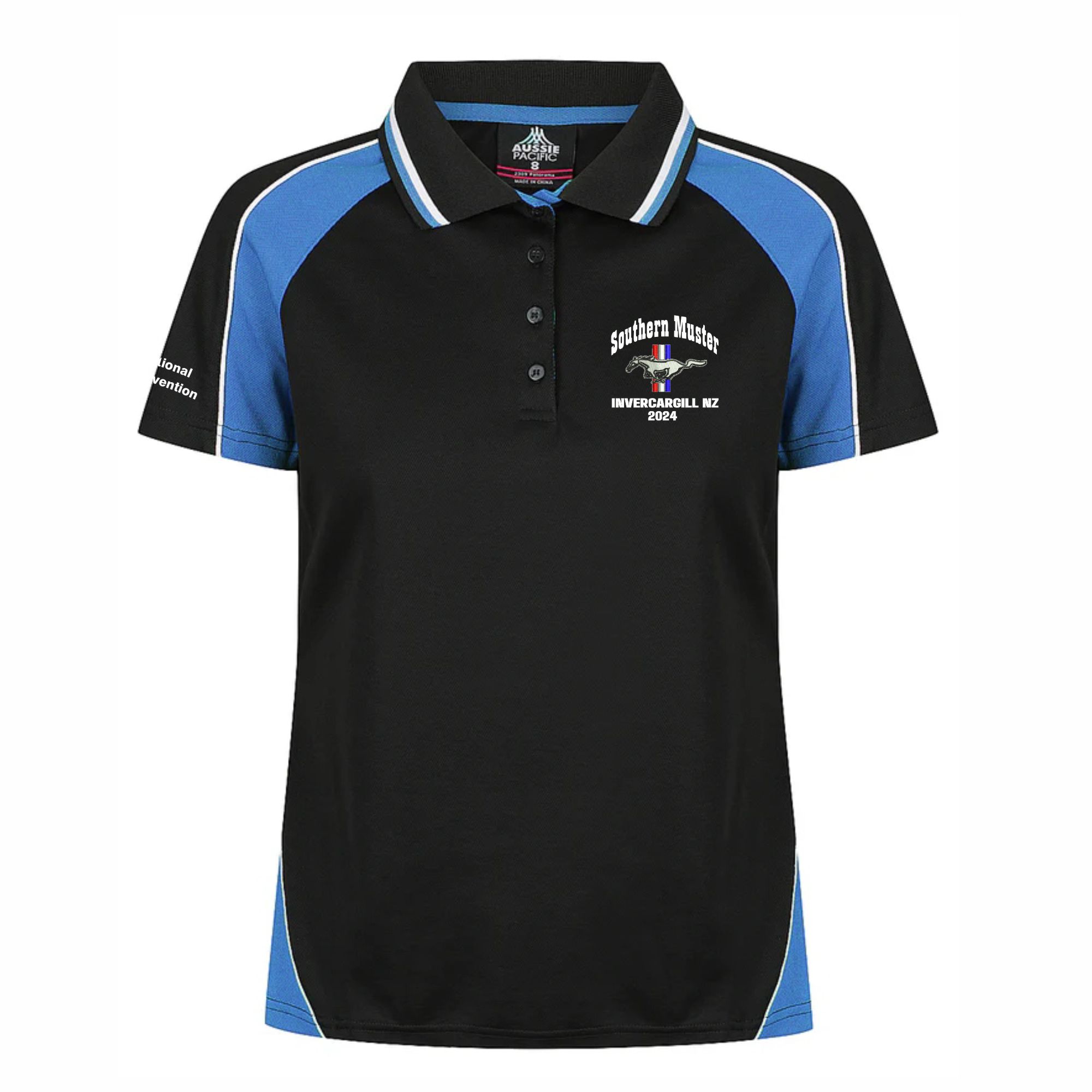 Woman's Polo Shirt Front w/ embroidered event logo