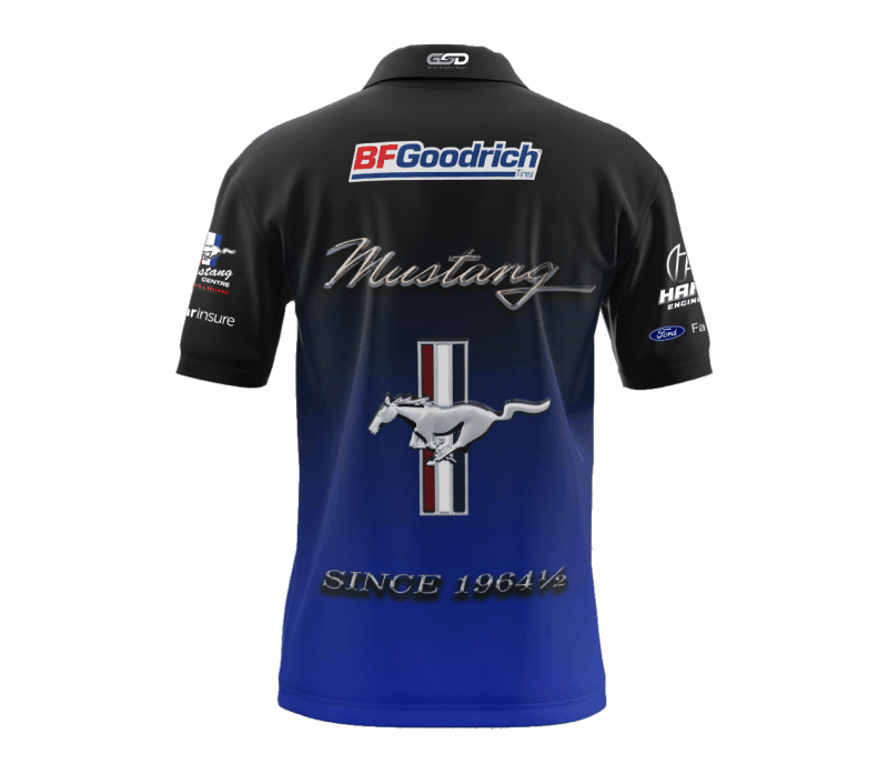 Unisex Polo Shirt Back with screenprinted event logos