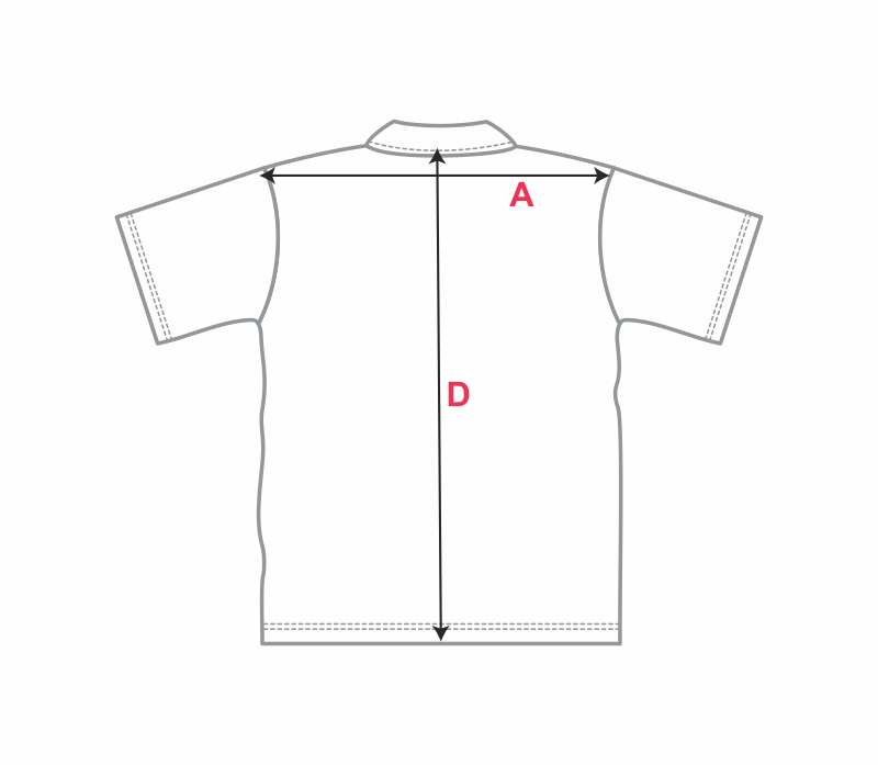 Men's Polo Shirt Back w/ printed event logos
