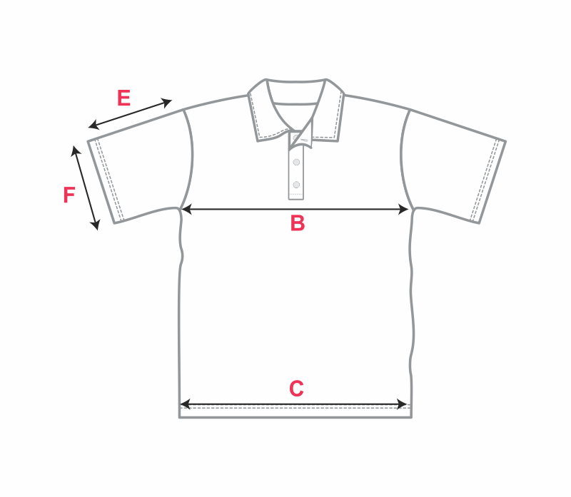 Men's Polo Shirt Front w/ printed event logos